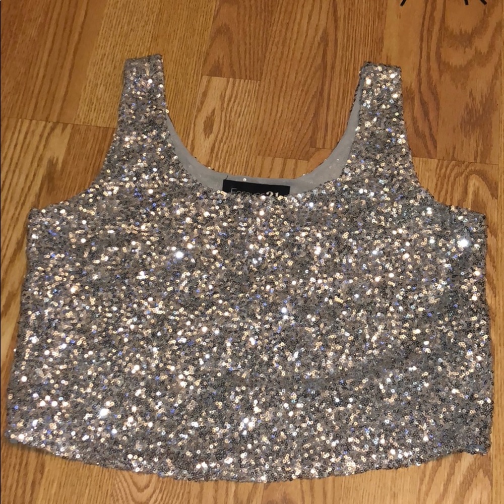 Forever 21 sequin crop top